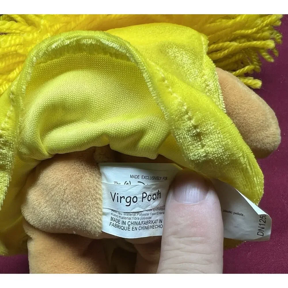Virgo Winnie The Pooh 8” Mini Bean Bag Plush Disney Store Zodiac Astrology‎